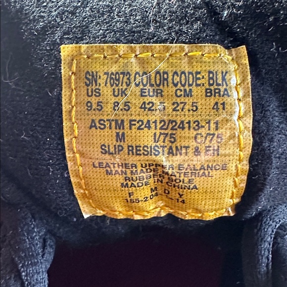 Skechers Keystone Black Leather Steel Toe Work Shoes Slip Resistant Men 9.5 - Picture 9 of 9